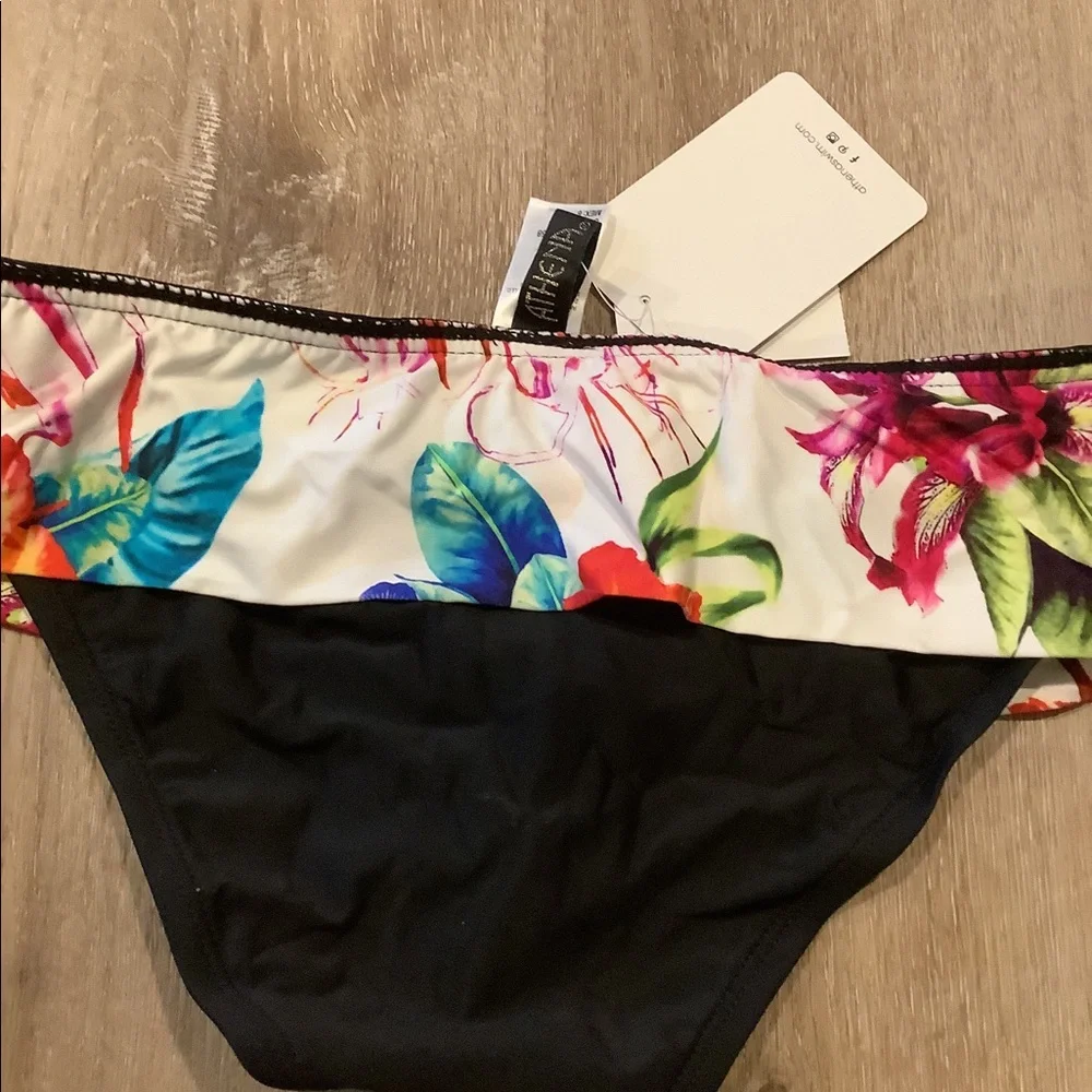 Athena - Floral Sash Waist Hipster Bikini Bottom - Ladies Size 6 - Picture 5 of 5